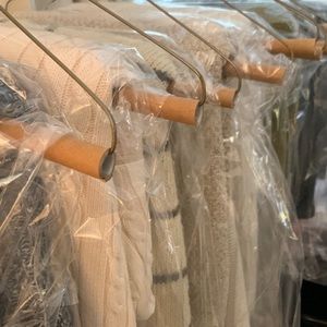 Button down cable knit sweater in gray.